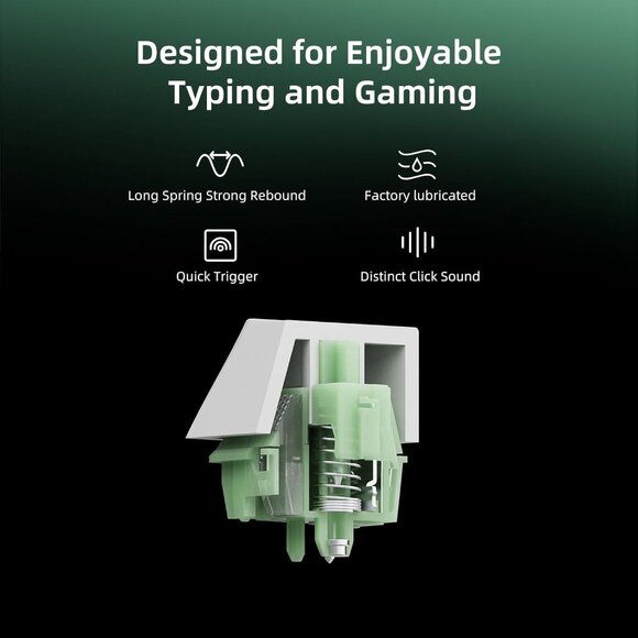 WS Jade Mechanical Keyboard Switches 5 Pins PCB Mount Lubed Switches(35pcs) - Picture 6 of 9